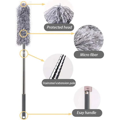 Extendable Microfiber Duster🧹 for Cleaning🧼✨ – Telescopic Dust 🌫Remover Wand, Fan cleaner