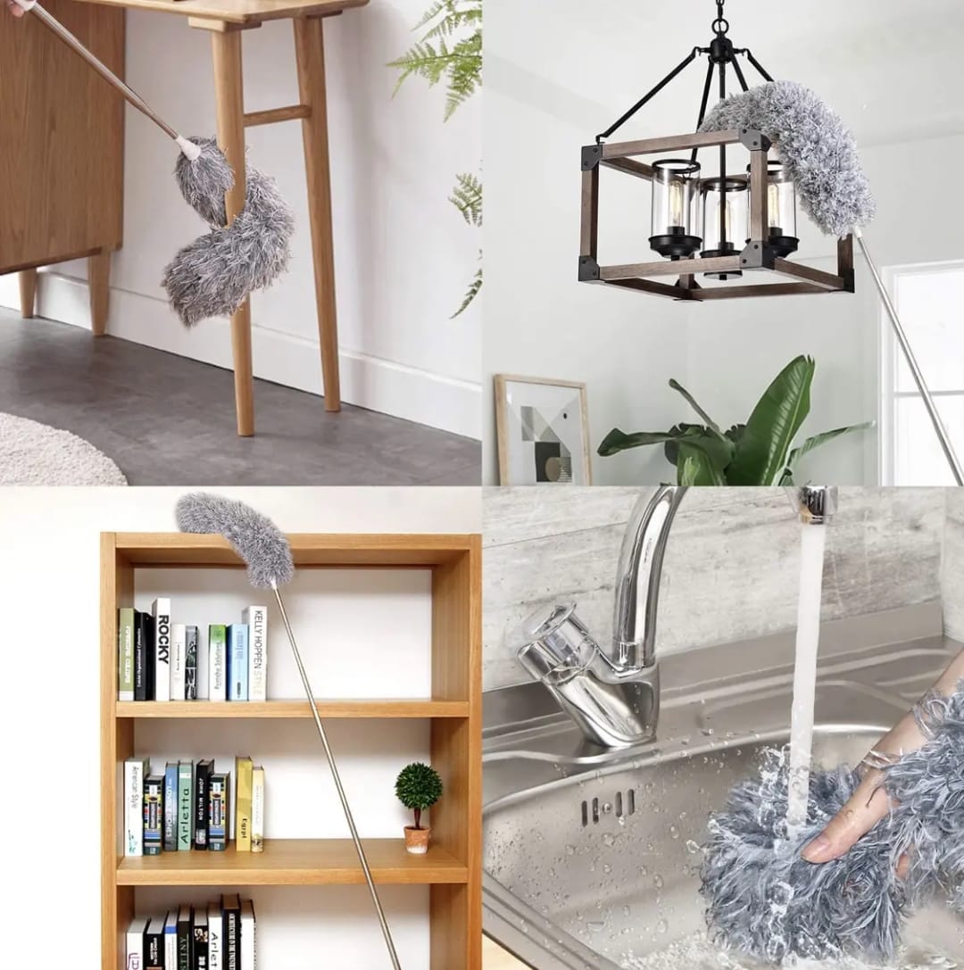 Extendable Microfiber Duster🧹 for Cleaning🧼✨ – Telescopic Dust 🌫Remover Wand, Fan cleaner