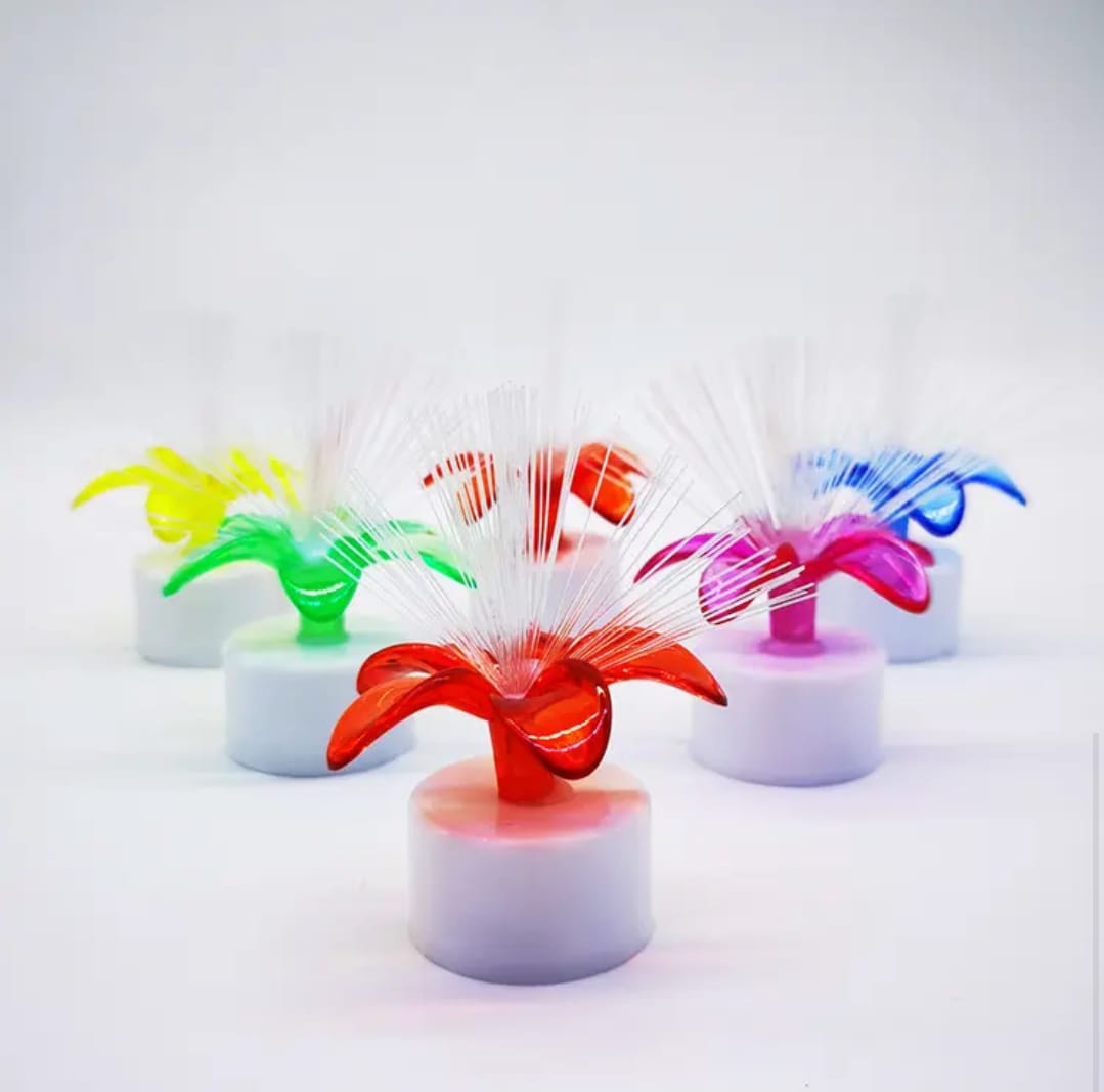 LED Fiber Optic🎇 Decorative Flower Night Lamp💡 – 7cm x 3.5cm