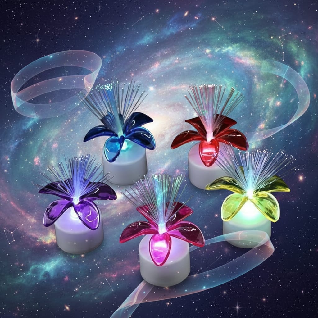 LED Fiber Optic🎇 Decorative Flower Night Lamp💡 – 7cm x 3.5cm