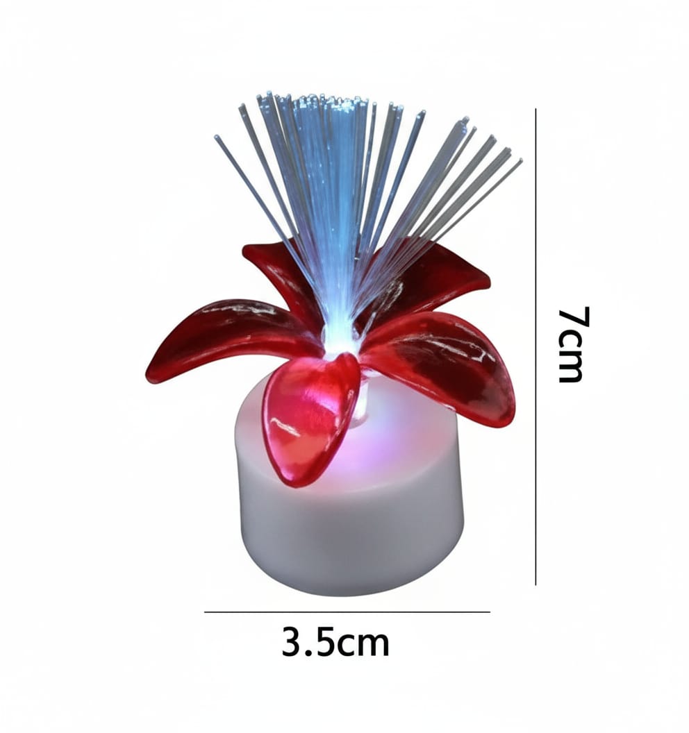 LED Fiber Optic🎇 Decorative Flower Night Lamp💡 – 7cm x 3.5cm