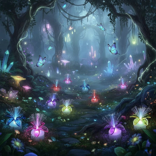 LED Fiber Optic🎇 Decorative Flower Night Lamp💡 – 7cm x 3.5cm