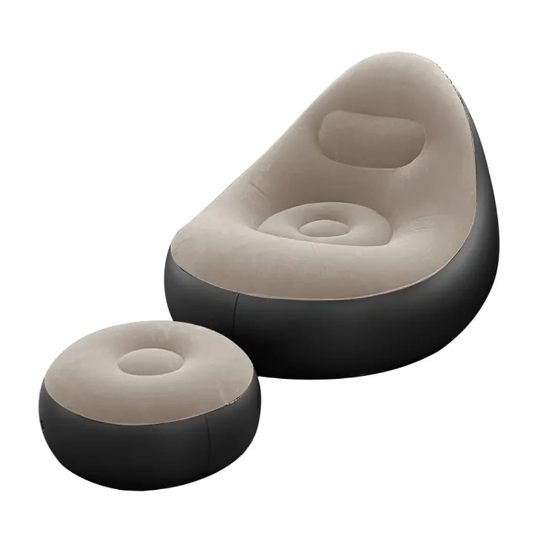 Premium Inflatable Sofa🛋 Chair with Footrest – Portable Lounge Seating for Home & Office